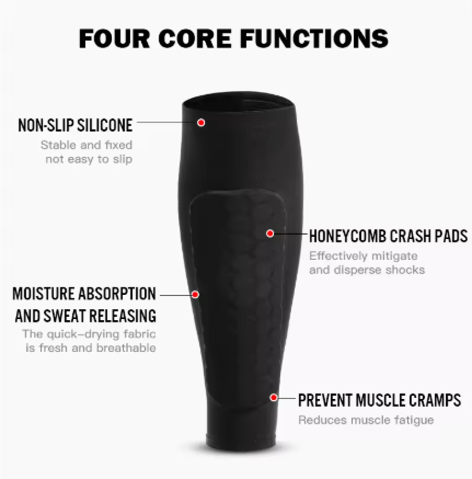 Grip zone "Stay-Put" Sleeve Shin pads v1